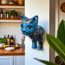 Talavera Cat Wall Planter | Hand-Painted Ceramic Art picture