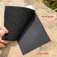 4” x 6” Heavy Duty Patch Hook and Loop Self Adhesive Black Inch Large Set picture