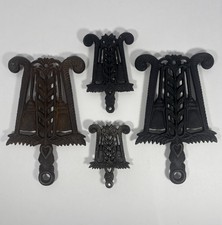 Vintage Cast Iron Broom Trivets Lot of 4 Wilton JZH 1951 Graduated Sizes picture