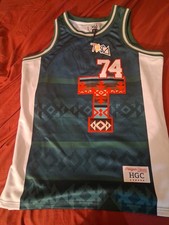Headgear Classics TOSA #74 Green Sleeveless Basketball Jersey Medium  picture