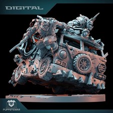 32mm Orc Ninja Battle Van Wargame Resin Miniature Set picture
