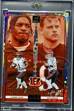 Ja’Marr Chase Joe Burrow RARE DUAL HOLO FOIL INVESTMENT CARD PANINI BENGALS MINT picture