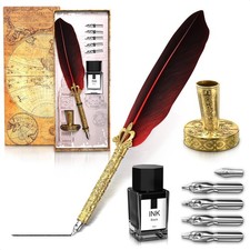 Lagarto Feather Pen and Ink Set, 11.4