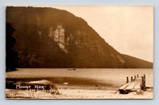 RPPC Scenic View of Canoe at Mount Hor Lake Willoughby Vermont VT Postcard picture