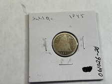 1845 P Seated Liberty 90% Silver Dime from Philadelphia Mint 061026 20te picture