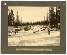 1890s Mounted Photo Ghost Town Mining District BATTLE Lake Carbon County Wyoming picture
