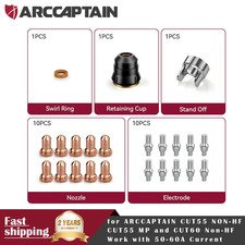 ARCCAPTAIN 23Pcs IPT60 Plasma Cutter Torch Consumables, .045