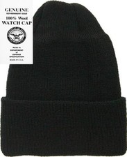 Mcguire Gear 100% Wool Watch Cap Beanie - Military Style Made in USA, (One Size) picture