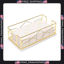 Metal Napkin Holder with Marble Base for Kitchen & Bathroom, 4.9 Inch Width picture