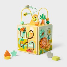Gigglescape Baby Wooden Activity Cube Shape Sorter Maze Beads picture