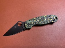 SMKW EXCLUSIVE Spyderco Para 3 Cru-Wear Toxic Storm Fat Carbon Knife LIMITED RUN picture