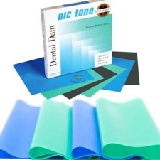 NIC TONE® Natural Latex Rubber Dam Medium MDC Dental DIFFERENT COLORS & SIZES picture