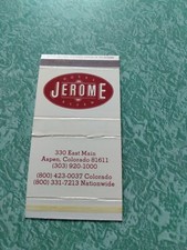 Vintage Matchbook Ephemera Collectible J7 Aspen Colorado Jerome hotel picture