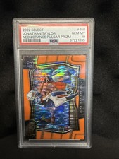 2022 Panini Select Field Level Jonathan Taylor #458 Neon Orange Pulsar Prizm /7 picture