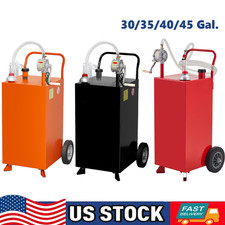 30/35/40/45 Gallon Fuel Caddy Portable Gas Tank Diesel Fuel w/ Transfer Pump picture