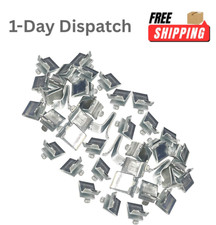 ..Bueyfolt 40 Pcs Adjustable Steel Shelf Support Clips Silver picture