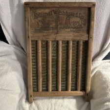 National Washboard Co. No. 801 VINTAGE WASHBOARD Farmhouse Decor Authentic  picture
