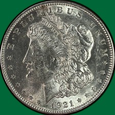 1921-D Morgan Dollar Brilliant Uncirculated BU Coin #47244 picture