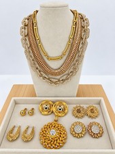 Vintage Gold Tone Jewelry Lot Designer Signed  picture