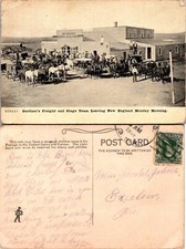 Vintage Postcard - Gardner's Freight and Stage Team Leaving New England Mon Morn picture
