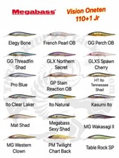 Megabass Ito Vision Oneten / 110 + 1 Jr Jerkbaits - Choose from 50 Colors picture