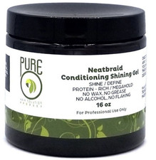 Pure Neatbraid Conditioning Shining Gel 16 oz Mega Hold Shine/Define No Flaking. picture