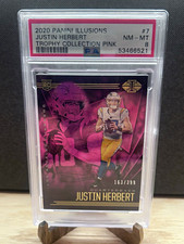 2020 Panini Illusions Justin Herbert Trophy Collection Pink RC /399 picture