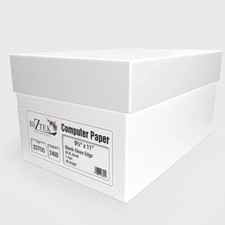 Biztek Continuous Computer Paper 9 1/2 x 11 Blank White Clean Edge 1 Part 20 ... picture