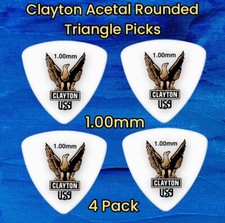 Clayton Acetal Rounded Triangle Guitar Picks 1.00mm 4 Picks picture