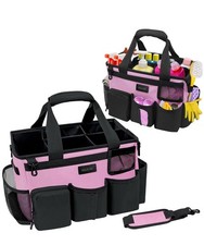 Pink Wearable CleanCaddy Cleaning Organizer Adjustable Shoulder Straps picture