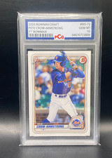 2020 Bowman Draft Pete Crow-Armstrong 1st Bowman #BD-72 PCG 10 GEM MT🔥 picture