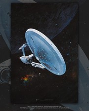 Retro Spacecraft Poster, Vintage Sci Fi Wall Art, Futuristic Starship Print. picture
