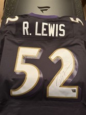 Ray Lewis Signed 2004 Ravens Mitchell & Ness Throwback Jersey Fanatics COA picture