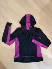 Vintage Le Tigre Women’s Full-Zip Athletic Hoodie Black/Magenta Medium picture