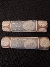 **  2 - ROLLS 2005 WESTWARD JOURNEY BISON NICKELS / BU UNC FV $2...NICE** picture