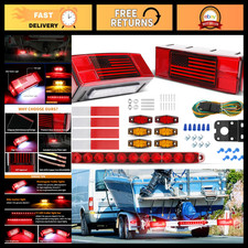 IP68 Waterproof LED Trailer Lights Kit with Wiring for Boat, Truck, RV, Utility picture