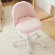 VINGLI Cute Candy Chair Armless Comfy Small Office Desk Vanity Chair - Pink picture