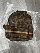 Fendi Zucca Monogram Canvas Backpack with Logo Webbing picture