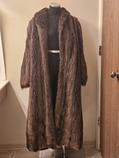 Custom Canadian Beaver Full Length Dense Fur Hook & Eye Clasp Slippery Sz Medium picture