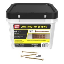 Grip-Rite Construction Wood Screw Fastener Size #9 x 3