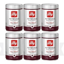 6 X Illy Ground Espre$$o Coffee Intenso Dark Roast Italian Blend 250g -(10/2027) picture