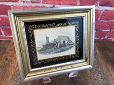 RARE Antique 1779–1836 HENRY CAVE ETCHING Signed AQUATINT SCARBOROUGH 7.5