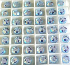 Swarovski 5040 8mm Briolette Beads, Air Blue Opal AB2X (6pcs) Rare  picture