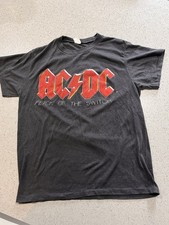 Vintage AC/DC Shirt Mens Medium Black 1980 80s Flick of the switch tour Tee picture