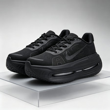 Nike Vomero Premium Men All‑Black Breathable Knit Upper Thick Sole Running Shoes picture