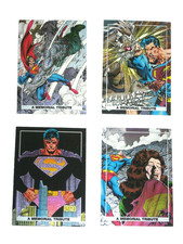 1992 Doomsday Death of Superman MEMORIAL TRIBUTE SPECTRA FOIL INSERT 4 CARD SET picture