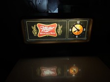 Vintage Miller High Life Beer -  Lighted Starburst Motion Clock Sign picture