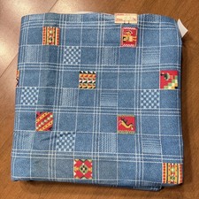Vtg 1970s faux-patchwork 