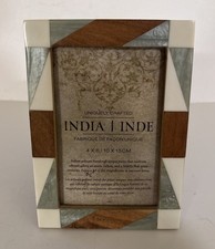 Handcrafted Boutique Style Bone Abalone Wood & Inlay 4x6 Picture Frame picture