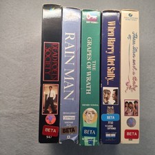 Betamax Movies Lot – Dead Poets Society Rain Man Harry Met Sally Three Men Baby picture